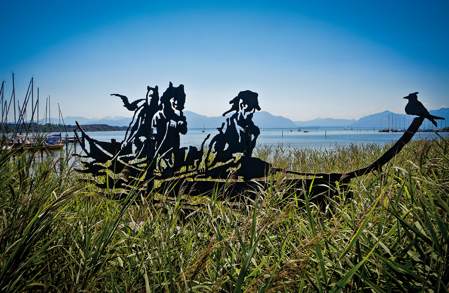 Kunstwerk Keltenboot Seebruck